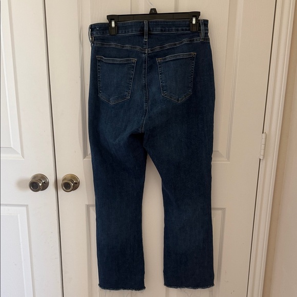 LOFT Dark Indigo Cropped Straight Jeans - Picture 6 of 8